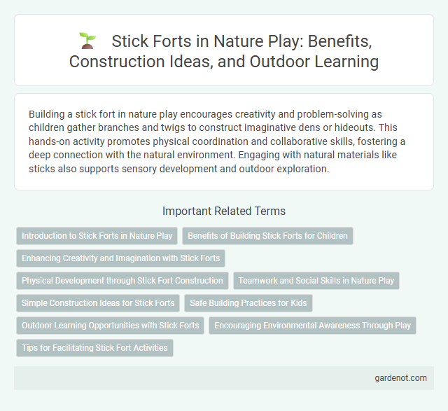 Stick Forts in Nature Play: Benefits, Construction Ideas, and Outdoor Learning