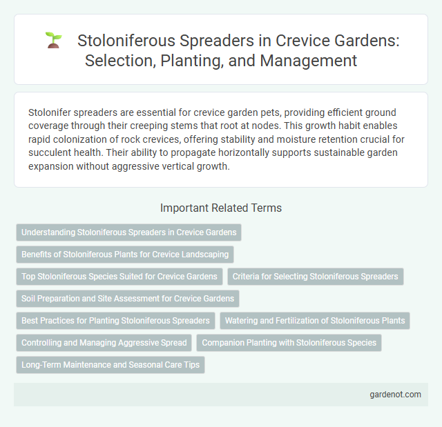 Stoloniferous Spreaders in Crevice Gardens: Selection, Planting, and Management