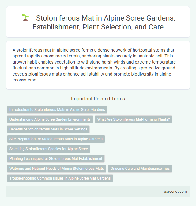Stoloniferous Mat in Alpine Scree Gardens: Establishment, Plant Selection, and Care