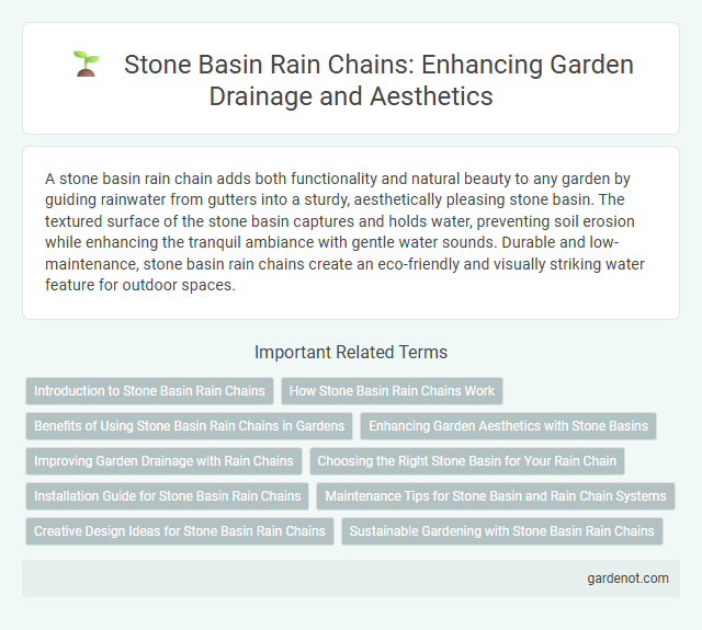 Stone Basin Rain Chains: Enhancing Garden Drainage and Aesthetics