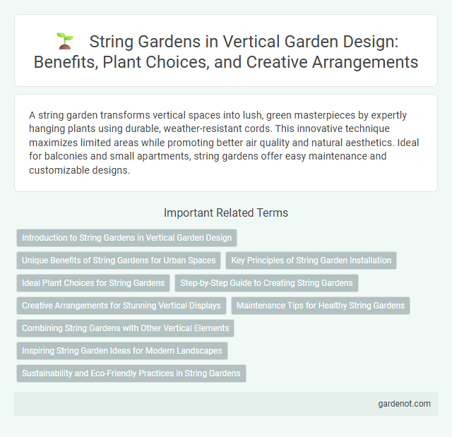 String Gardens in Vertical Garden Design: Benefits, Plant Choices, and Creative Arrangements
