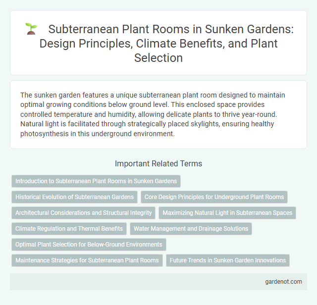Subterranean Plant Rooms in Sunken Gardens: Design Principles, Climate Benefits, and Plant Selection
