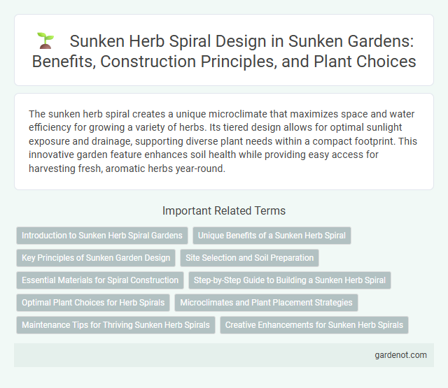 Sunken Herb Spiral Design in Sunken Gardens: Benefits, Construction Principles, and Plant Choices
