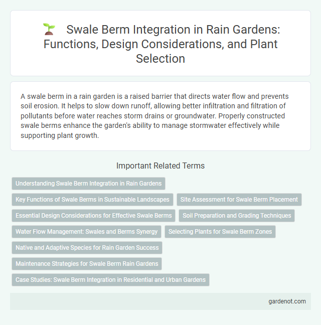 Swale Berm Integration in Rain Gardens: Functions, Design Considerations, and Plant Selection