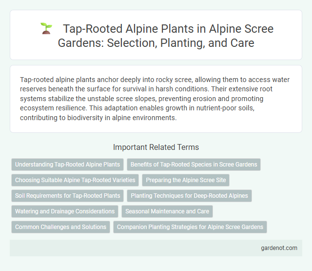 Tap-Rooted Alpine Plants in Alpine Scree Gardens: Selection, Planting, and Care