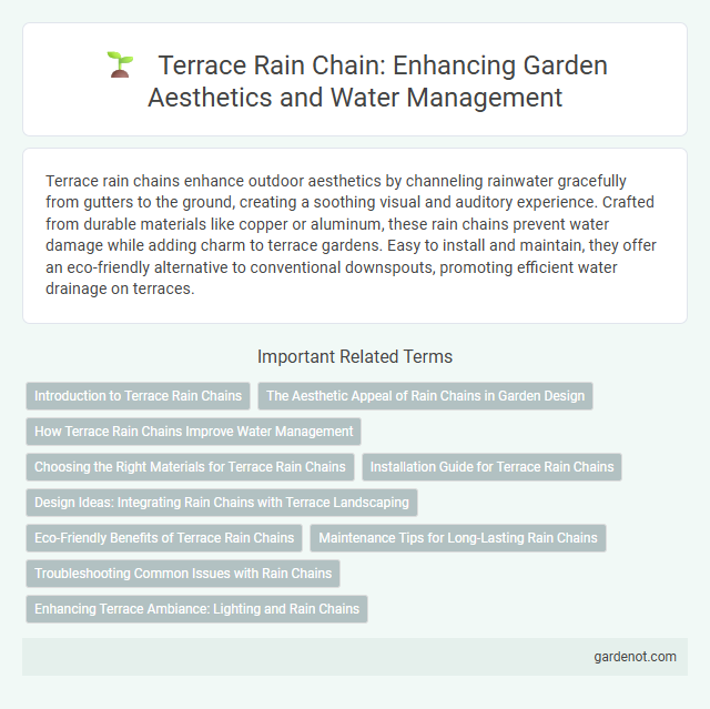 Terrace Rain Chain: Enhancing Garden Aesthetics and Water Management