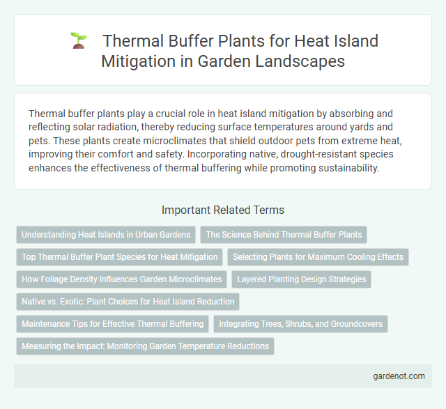 Thermal Buffer Plants for Heat Island Mitigation in Garden Landscapes
