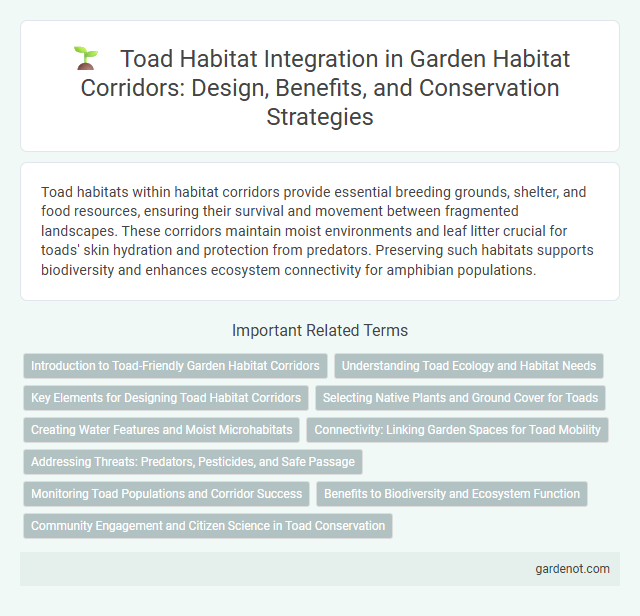 Toad Habitat Integration in Garden Habitat Corridors: Design, Benefits, and Conservation Strategies