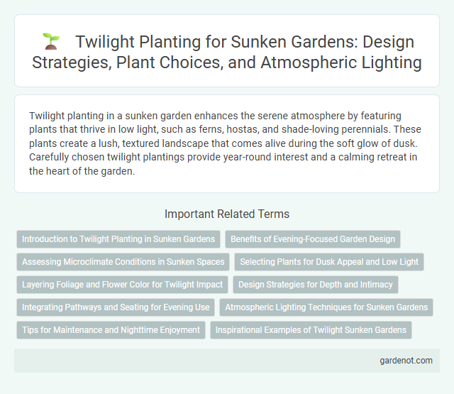 Twilight Planting for Sunken Gardens: Design Strategies, Plant Choices, and Atmospheric Lighting