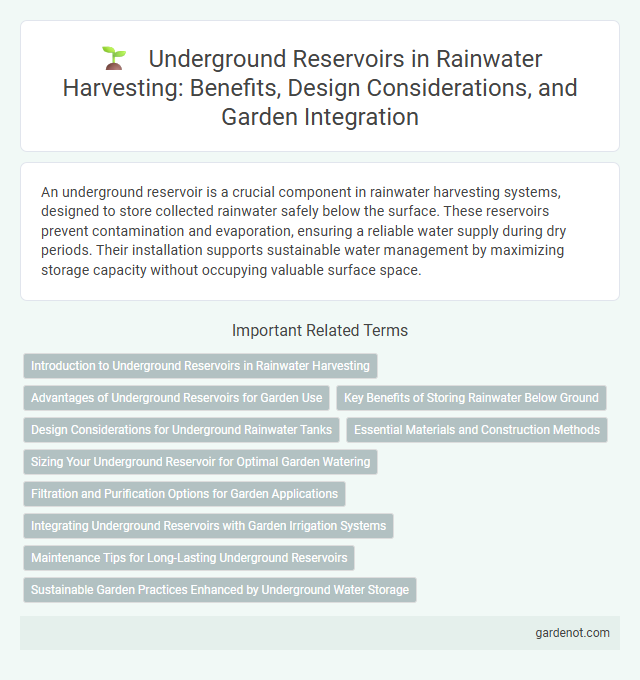 Underground Reservoirs in Rainwater Harvesting: Benefits, Design Considerations, and Garden Integration
