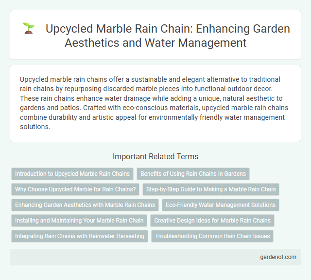 Upcycled Marble Rain Chain: Enhancing Garden Aesthetics and Water Management