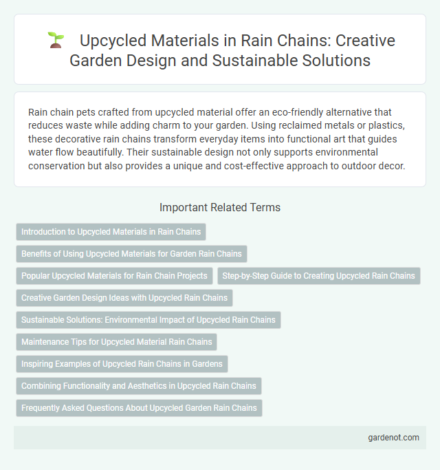 Upcycled Materials in Rain Chains: Creative Garden Design and Sustainable Solutions