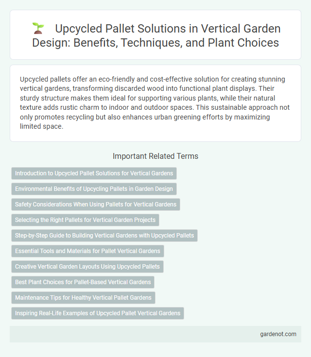 Upcycled Pallet Solutions in Vertical Garden Design: Benefits, Techniques, and Plant Choices