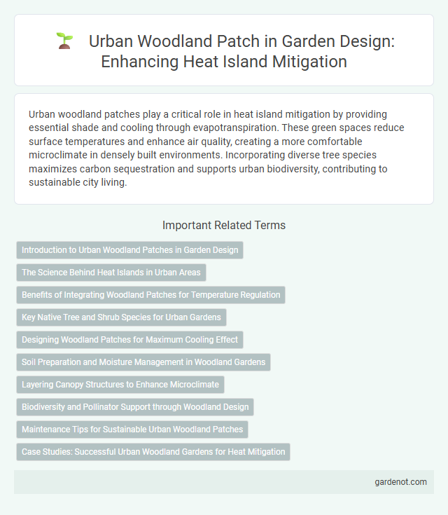 Urban Woodland Patch in Garden Design: Enhancing Heat Island Mitigation