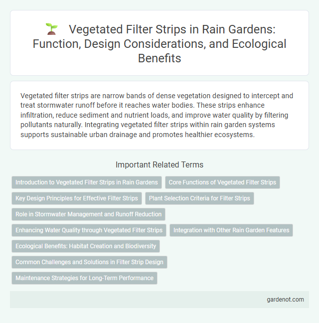 Vegetated Filter Strips in Rain Gardens: Function, Design Considerations, and Ecological Benefits
