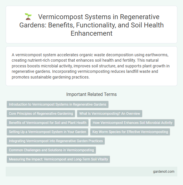 Vermicompost Systems in Regenerative Gardens: Benefits, Functionality, and Soil Health Enhancement