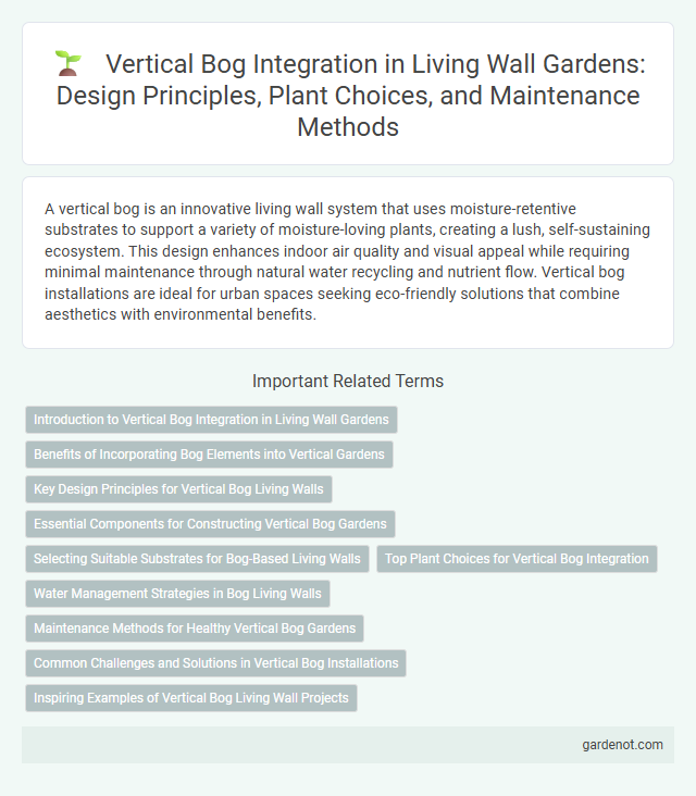 Vertical Bog Integration in Living Wall Gardens: Design Principles, Plant Choices, and Maintenance Methods