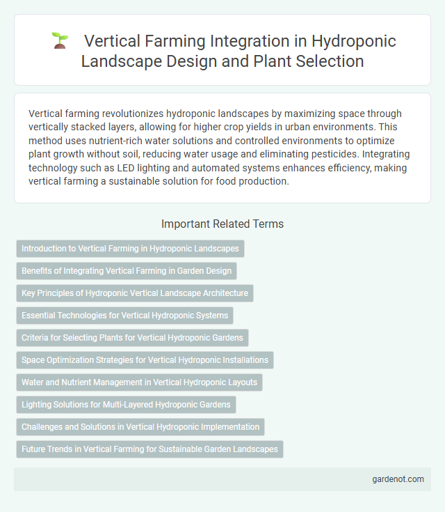Vertical Farming Integration in Hydroponic Landscape Design and Plant Selection