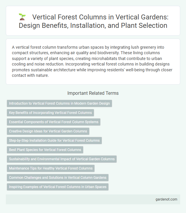 Vertical Forest Columns in Vertical Gardens: Design Benefits, Installation, and Plant Selection