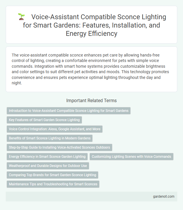Voice-Assistant Compatible Sconce Lighting for Smart Gardens: Features, Installation, and Energy Efficiency