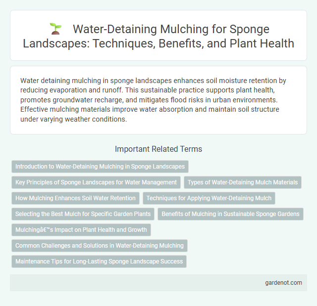 Water-Detaining Mulching for Sponge Landscapes: Techniques, Benefits, and Plant Health