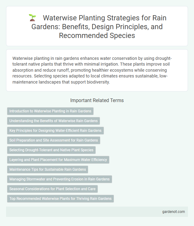 Waterwise Planting Strategies for Rain Gardens: Benefits, Design Principles, and Recommended Species