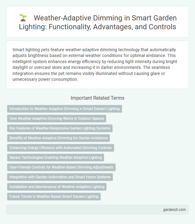 Weather-Adaptive Dimming in Smart Garden Lighting: Functionality, Advantages, and Controls