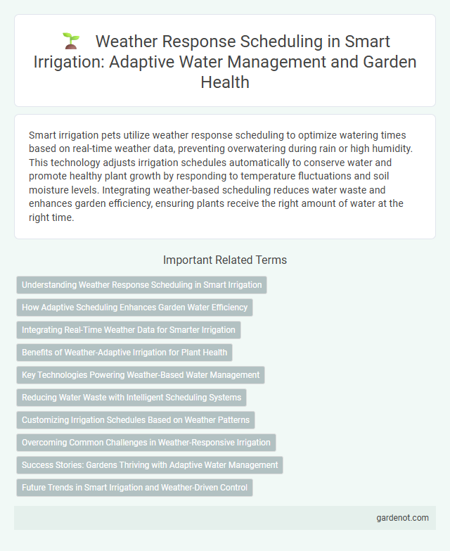 Weather Response Scheduling in Smart Irrigation: Adaptive Water Management and Garden Health