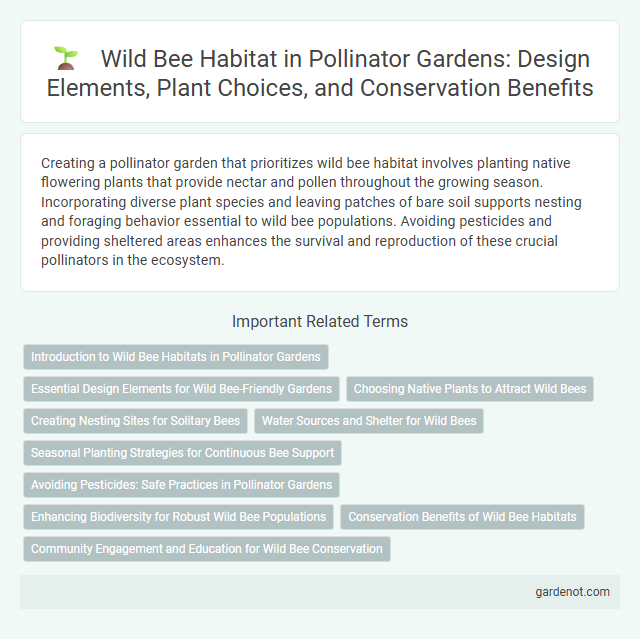 Wild Bee Habitat in Pollinator Gardens: Design Elements, Plant Choices, and Conservation Benefits