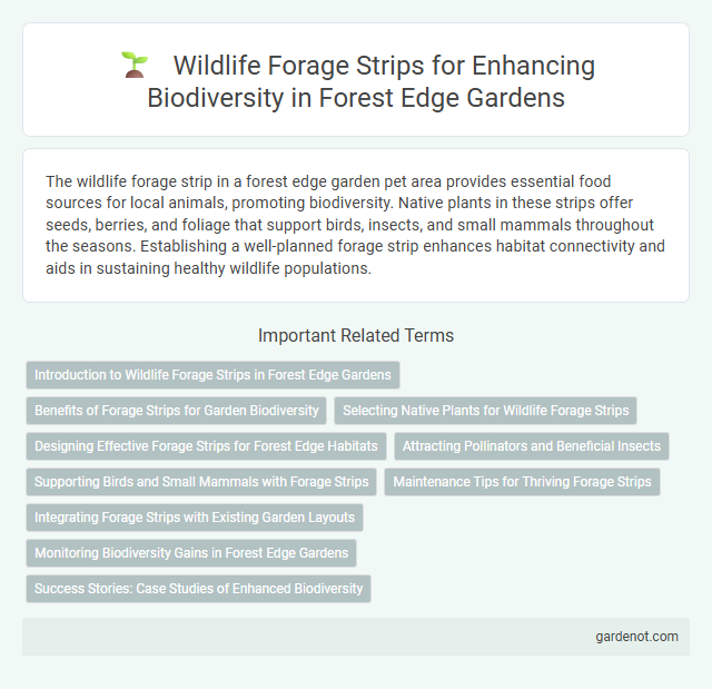 Wildlife Forage Strips for Enhancing Biodiversity in Forest Edge Gardens