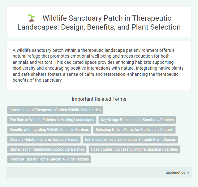 Wildlife Sanctuary Patch in Therapeutic Landscapes: Design, Benefits, and Plant Selection