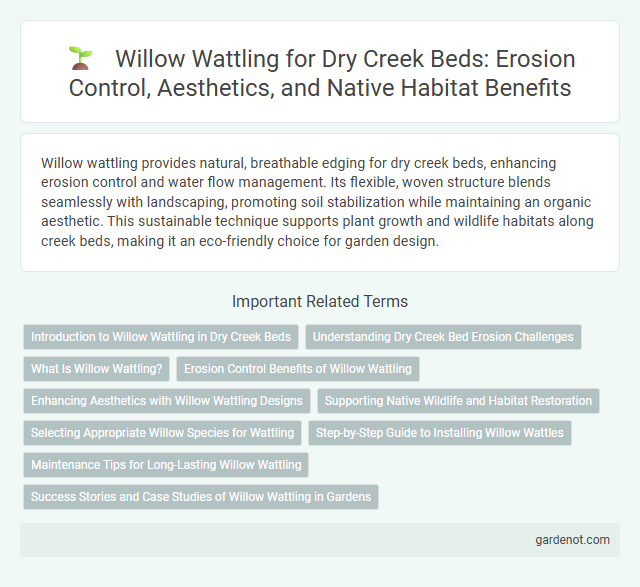 Willow Wattling for Dry Creek Beds: Erosion Control, Aesthetics, and Native Habitat Benefits