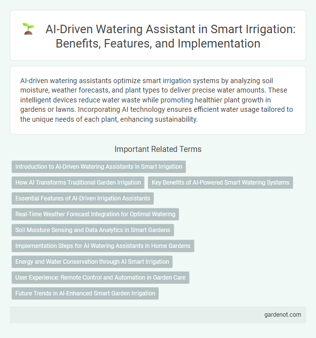 AI-Driven Watering Assistant in Smart Irrigation: Benefits, Features, and Implementation