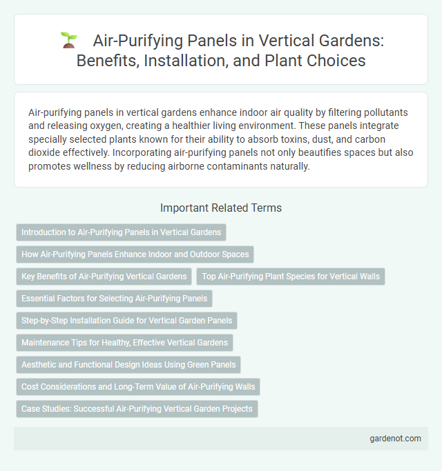 Air-Purifying Panels in Vertical Gardens: Benefits, Installation, and Plant Choices