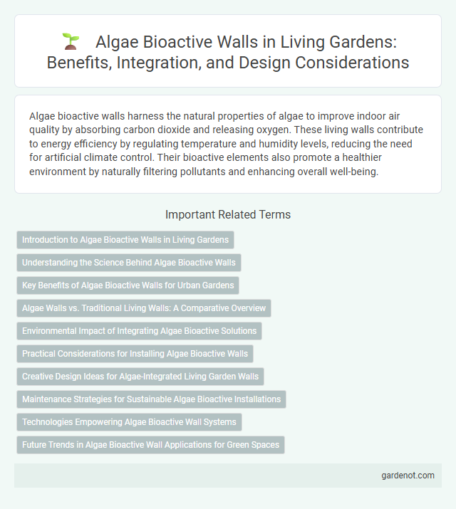 Algae Bioactive Walls in Living Gardens: Benefits, Integration, and Design Considerations