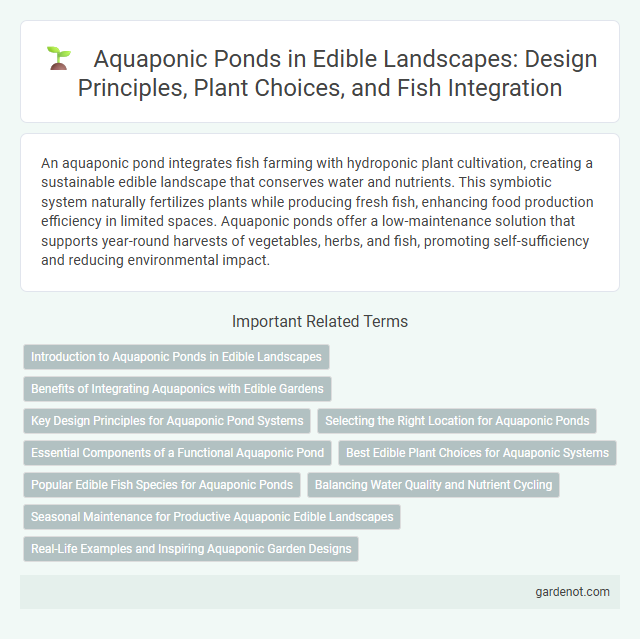 Aquaponic Ponds in Edible Landscapes: Design Principles, Plant Choices, and Fish Integration