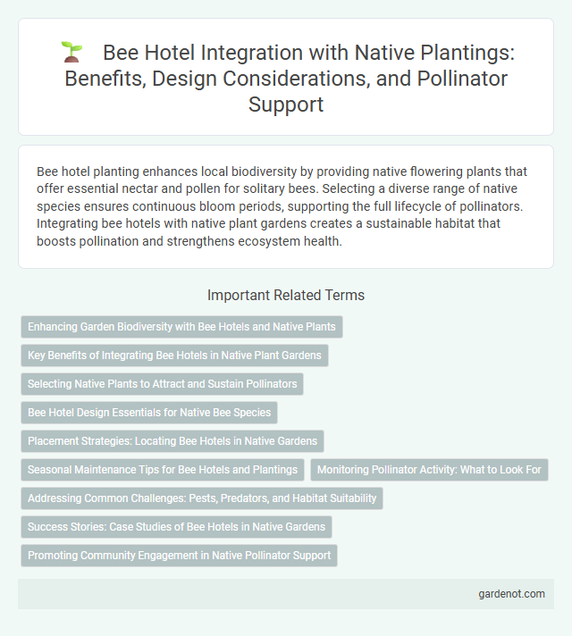 Bee Hotel Integration with Native Plantings: Benefits, Design Considerations, and Pollinator Support