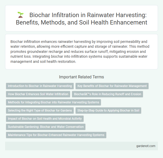 Biochar Infiltration in Rainwater Harvesting: Benefits, Methods, and Soil Health Enhancement