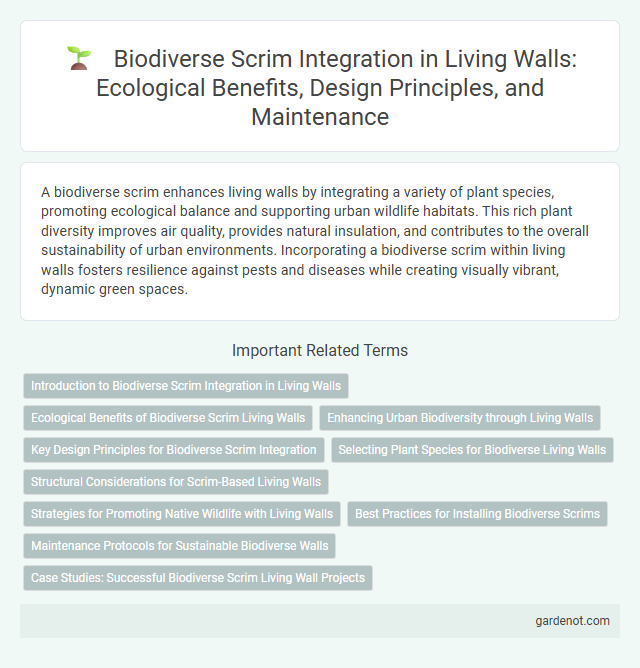 Biodiverse Scrim Integration in Living Walls: Ecological Benefits, Design Principles, and Maintenance