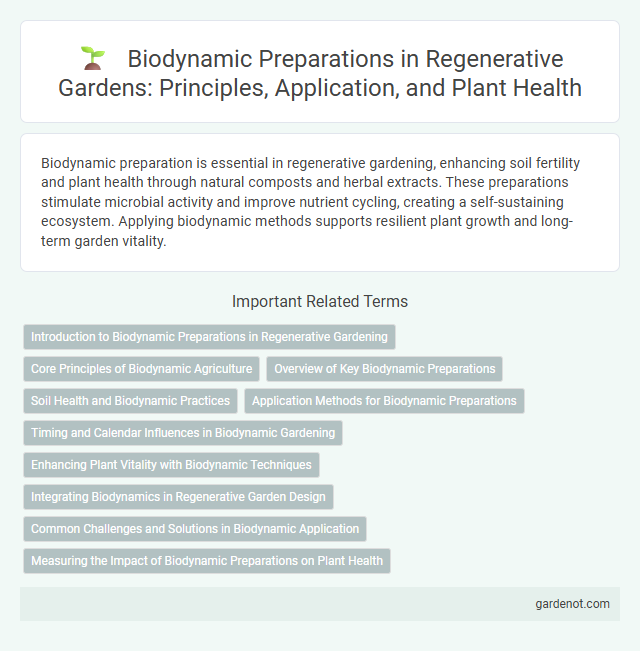 Biodynamic Preparations in Regenerative Gardens: Principles, Application, and Plant Health