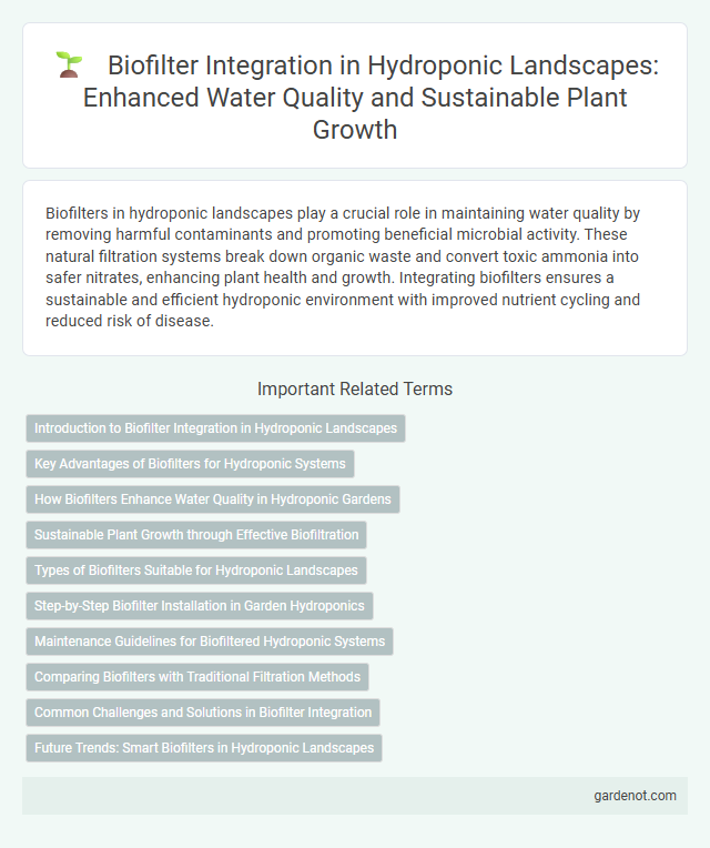 Biofilter Integration in Hydroponic Landscapes: Enhanced Water Quality and Sustainable Plant Growth