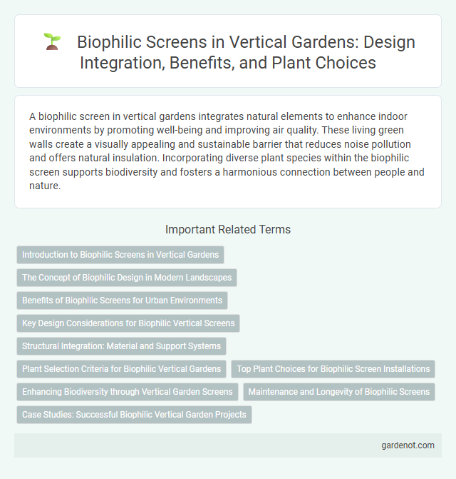Biophilic Screens in Vertical Gardens: Design Integration, Benefits, and Plant Choices