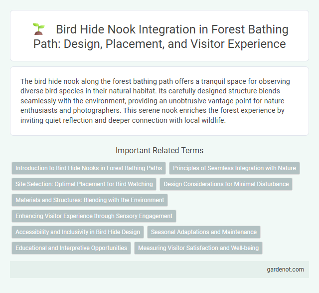Bird Hide Nook Integration in Forest Bathing Path: Design, Placement, and Visitor Experience