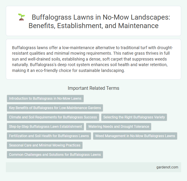 Buffalograss Lawns in No-Mow Landscapes: Benefits, Establishment, and Maintenance
