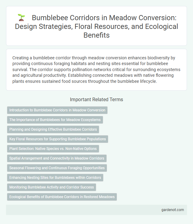 Bumblebee Corridors in Meadow Conversion: Design Strategies, Floral Resources, and Ecological Benefits