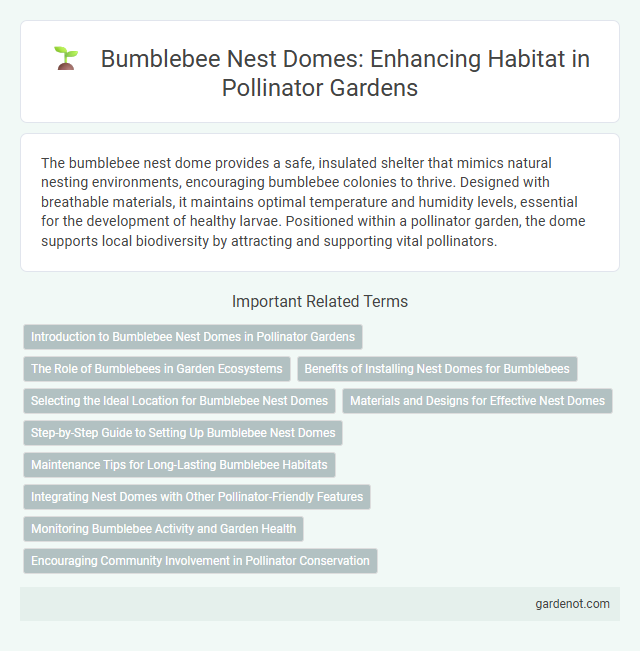 Bumblebee Nest Domes: Enhancing Habitat in Pollinator Gardens