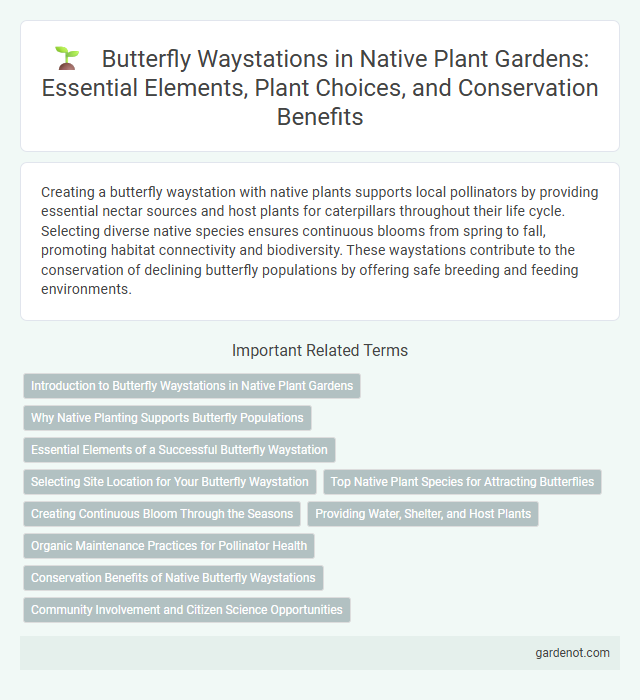 Butterfly Waystations in Native Plant Gardens: Essential Elements, Plant Choices, and Conservation Benefits