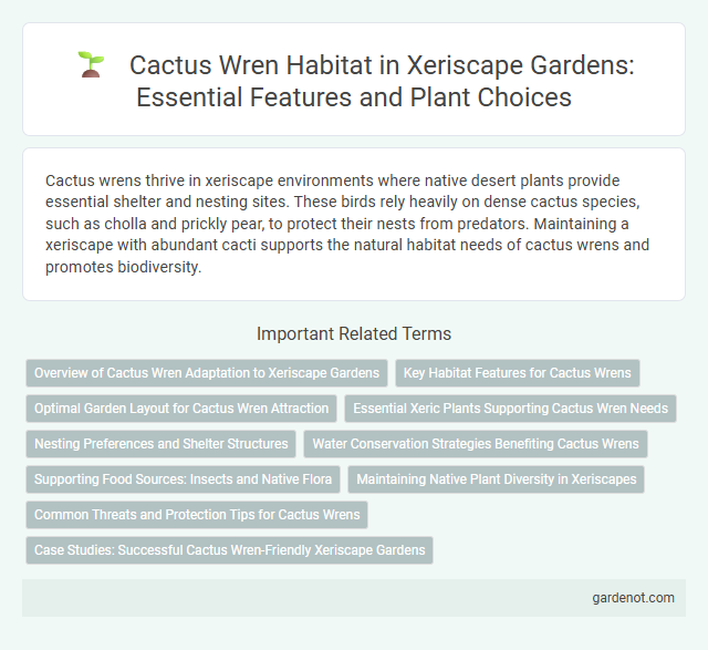 Cactus Wren Habitat in Xeriscape Gardens: Essential Features and Plant Choices