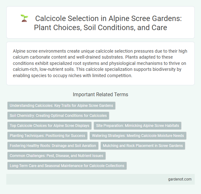 Calcicole Selection in Alpine Scree Gardens: Plant Choices, Soil Conditions, and Care