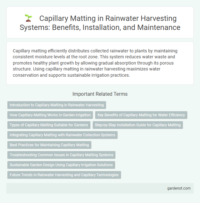 Capillary Matting in Rainwater Harvesting Systems: Benefits, Installation, and Maintenance